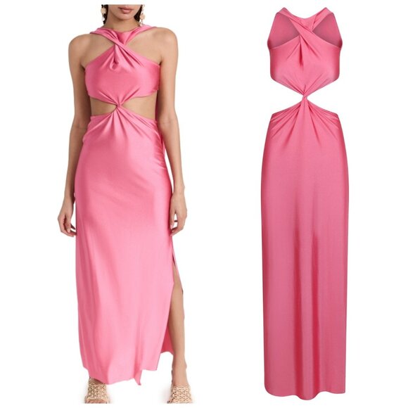 Baobab Ribera Cut-Out Maxi Dress Flamingo Size XS - Picture 1 of 13